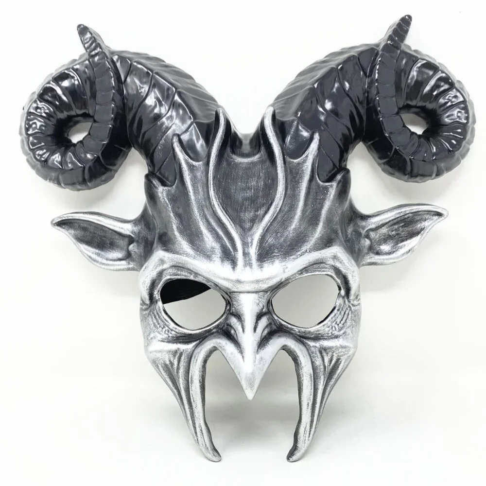 Krampus Ram Goat Demon with Horns Devil Halloween Masquerade Masks Party